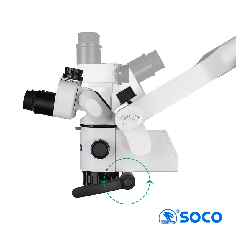 SOCO SCM600 0-180degree Binocular LED dental operating microscope in endodontics with camera with apochromatic