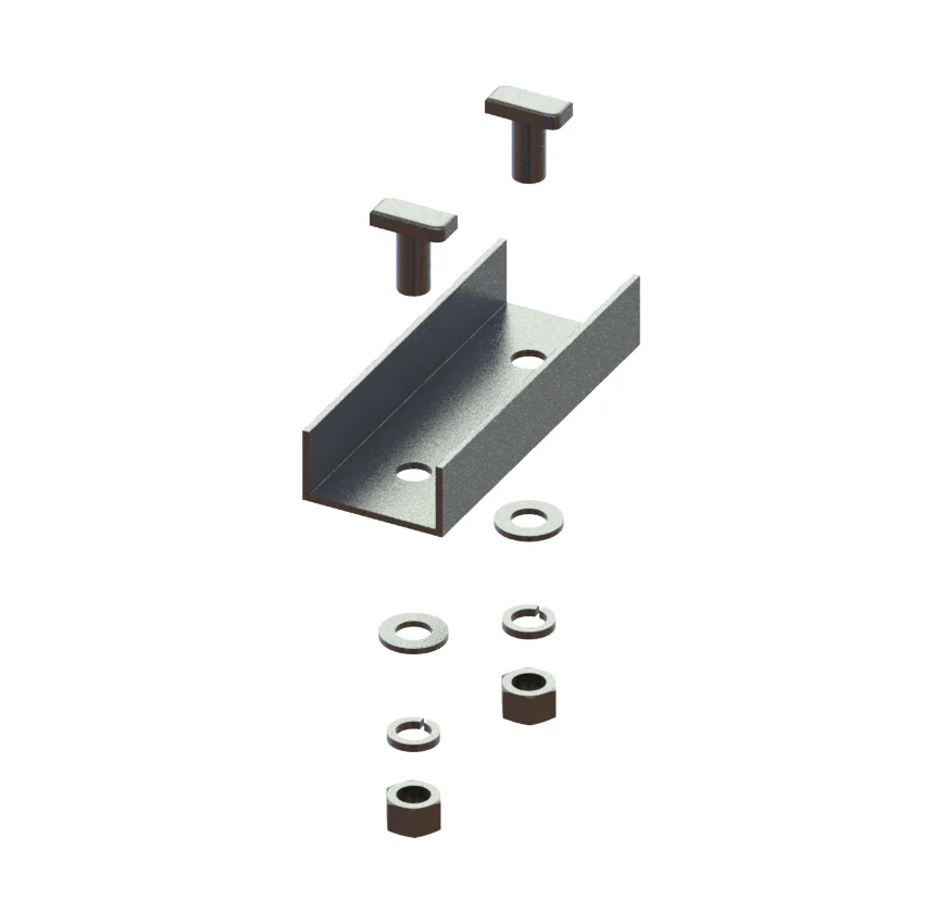 Aluminum Sliver solar rail clamp connector solar rail splice