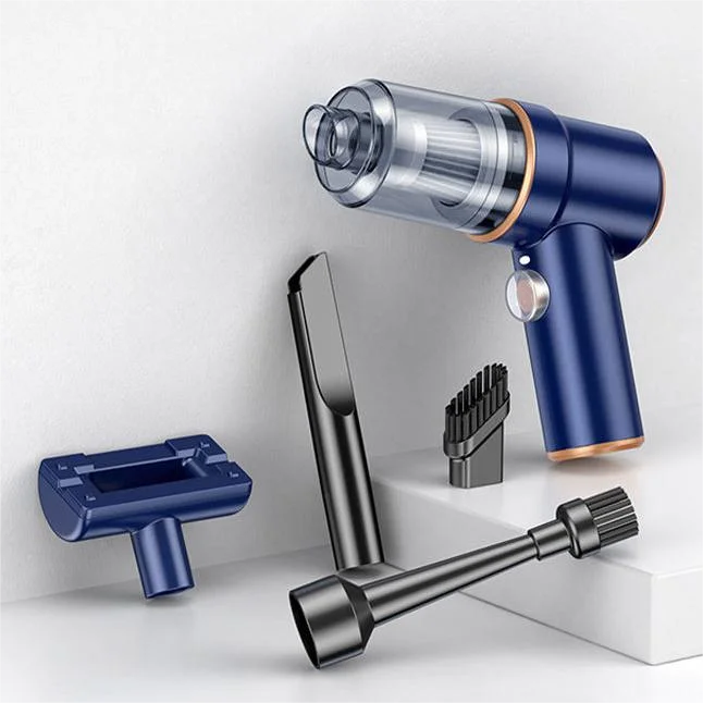 Portable handheld blowing and suction integrated car vacuum cleaner with light mini wireless car vacuum cleaner