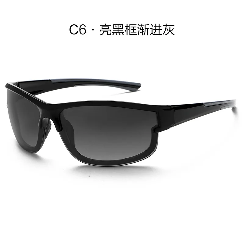 2024 TR90 Sports Sunglasses Men New Polarized White Red Lenses UV400 Night Vision Adult Size PC Frame Wholesale Running Fishing