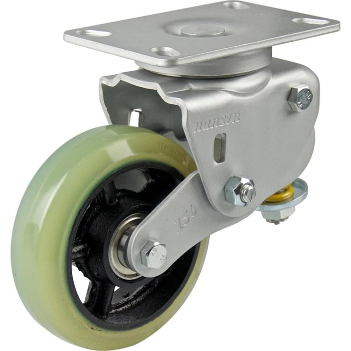 Rubber Heavy Duty Aluminum Core Pattern Black Natural Rubber Wheels Container Rolling Furniture Casters