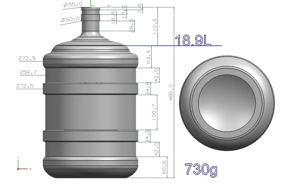 PET bottle blow moulding molding machine price for 100ML to 7L PET cooking oil bottles with handle pet bottle machine