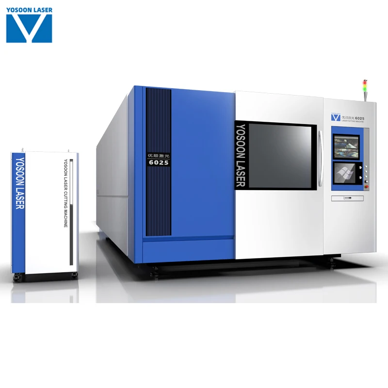 Yosoon New Design Sheet Metal Cut 1500watt 3000w 12000w Fiber Laser Cutting Machine For Hot Sale