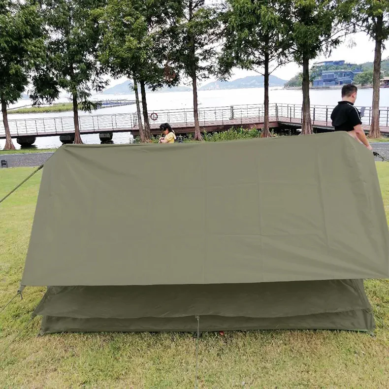 Amazon Hot Selling Rainproof House 2-person Army Tent Double Layers Outdoor Camping Tent Waterproof