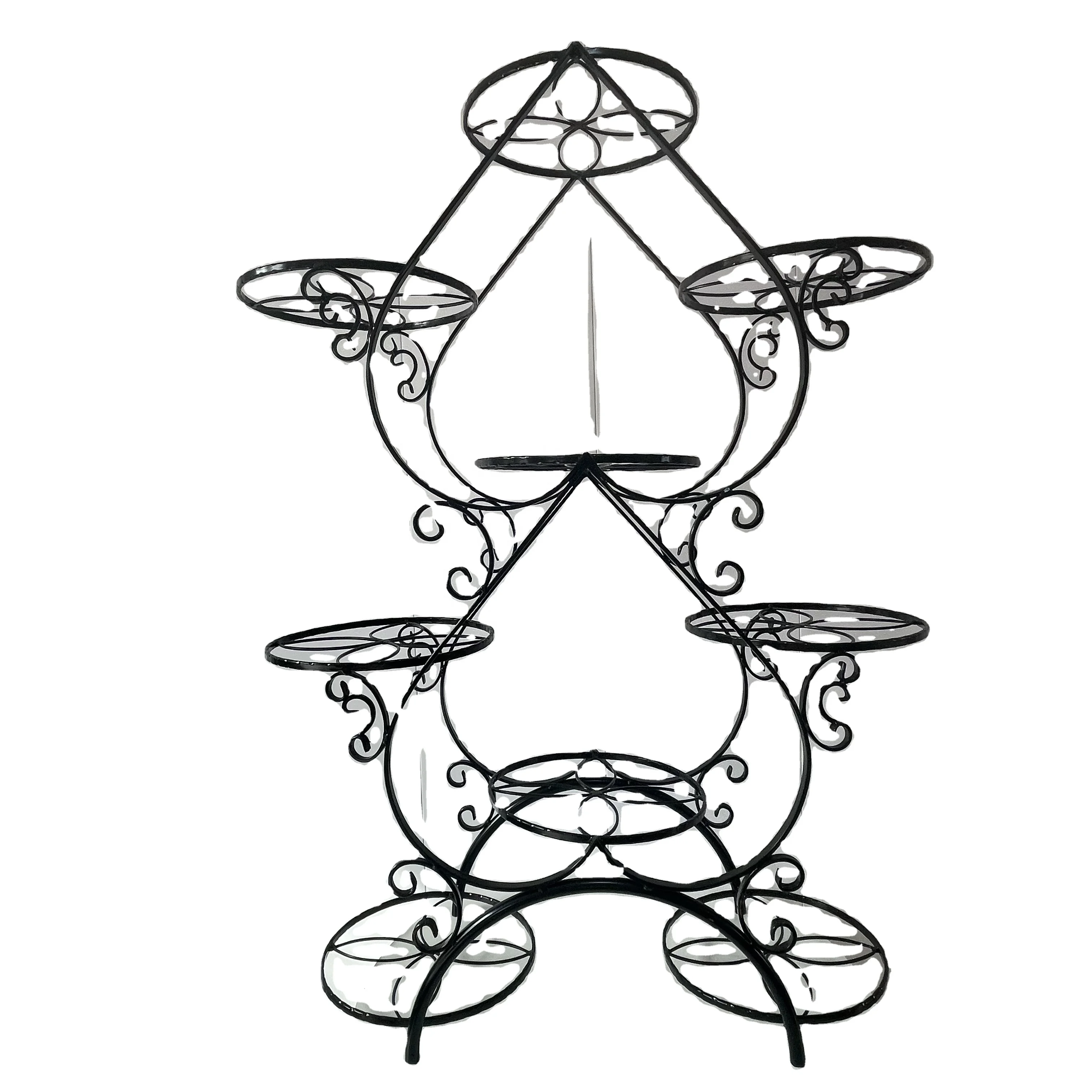 Decoration Display Heart Shape Flower Pot Multiple Indoor Plant Stand