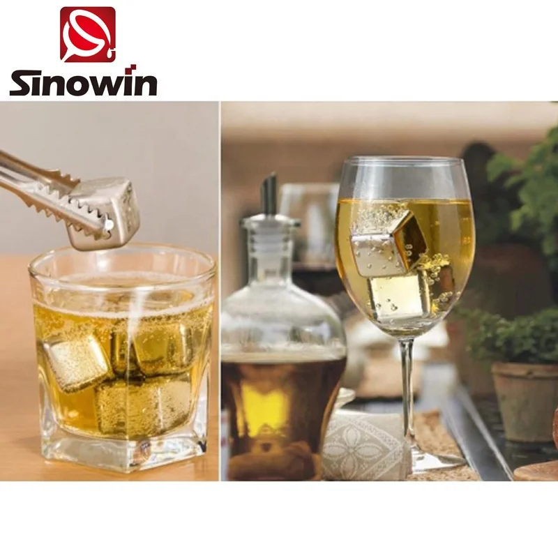 Камни для виски вина пива из нержавеющей стали экологически чистые многоразовые металлические кубики льда