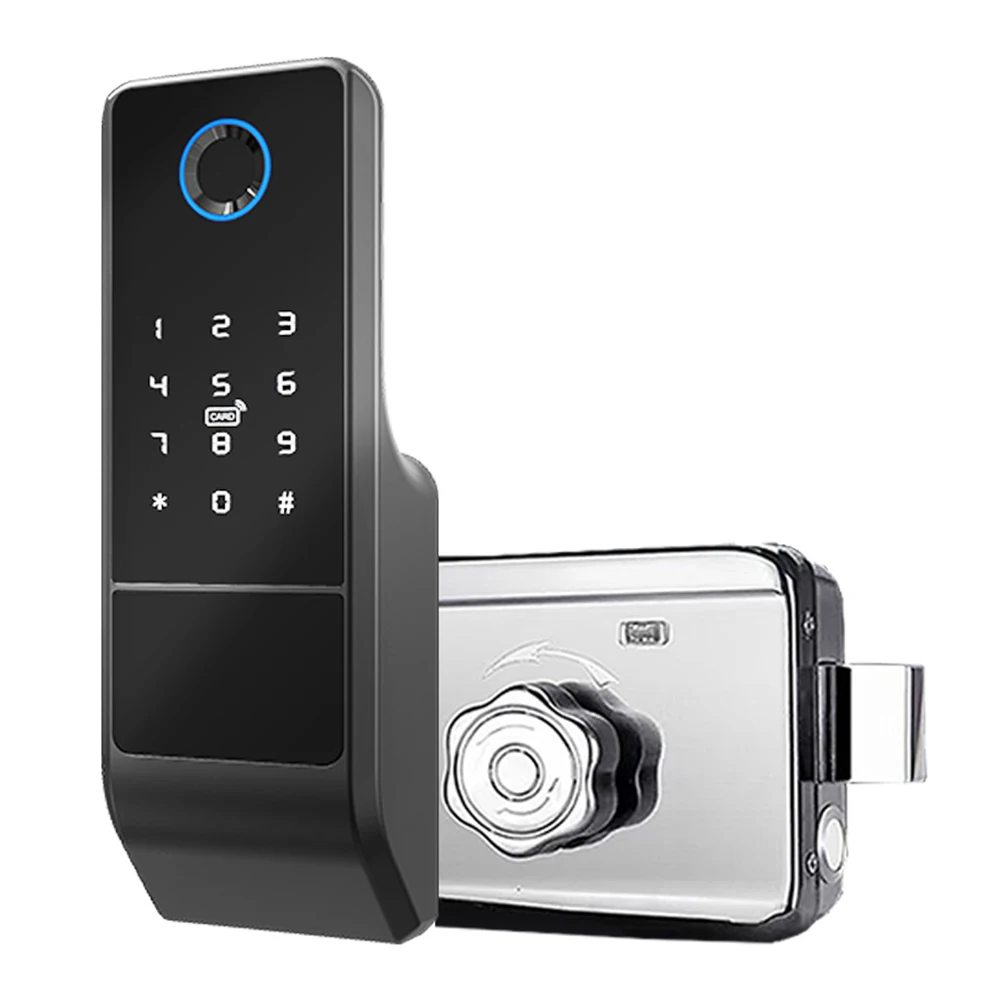 Cheap Mounted Edge Door Lock Wireless WIFI Tuya TTLock BIOMETRIC Smart Fingerprint Door Lock