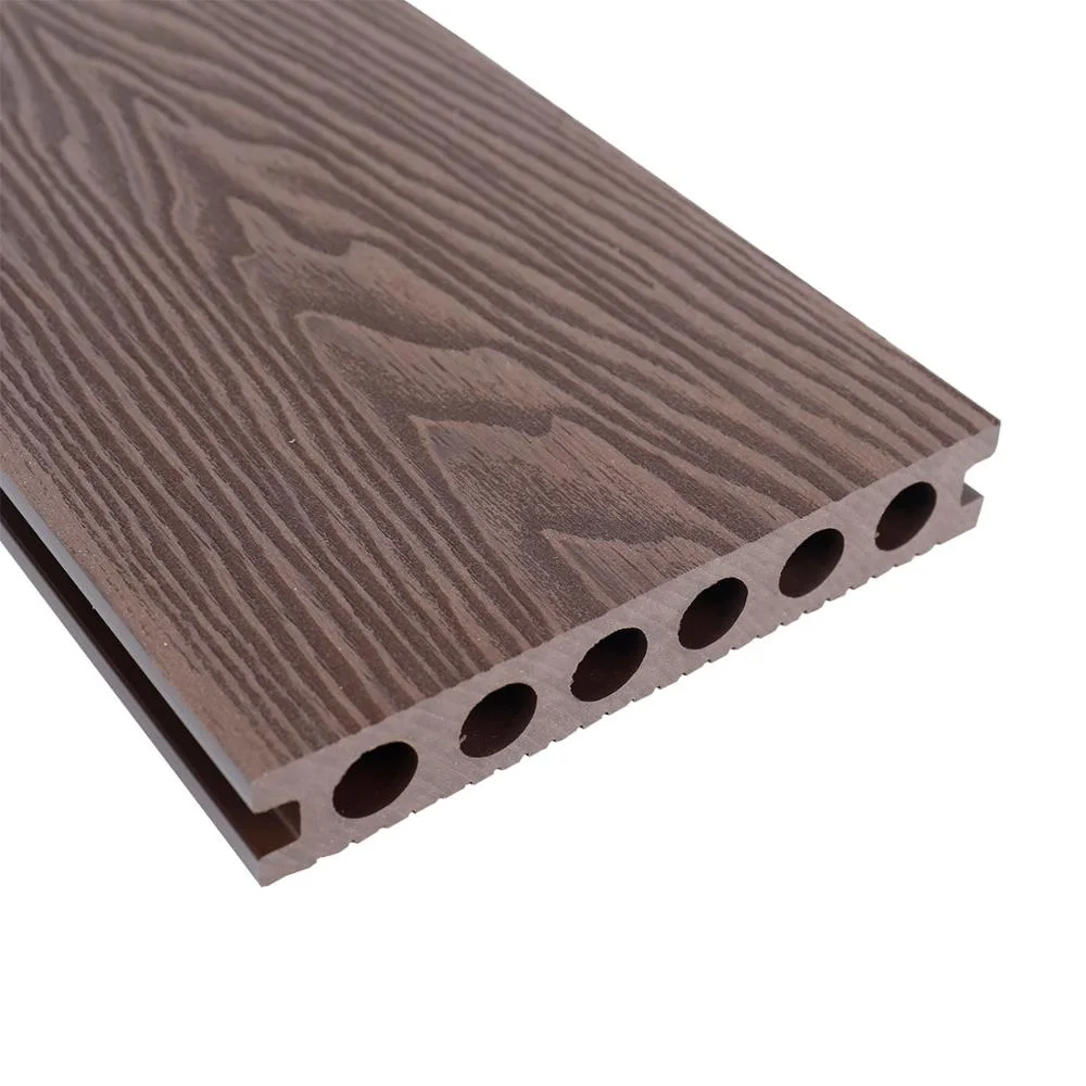 More stable and durable than tropical hardwood looks and feels extremely natural 3D embossed resort wpc flooring plank