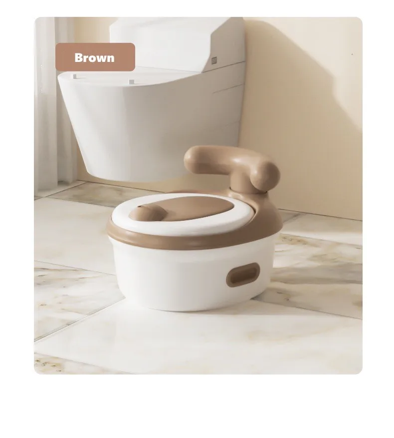 4 in 1 Comfortable Toddler Potty Trainer Non-Slip Base Easy Cleanup Step Stool Floor Potty with Potty Seat Bath Toilet Supplies