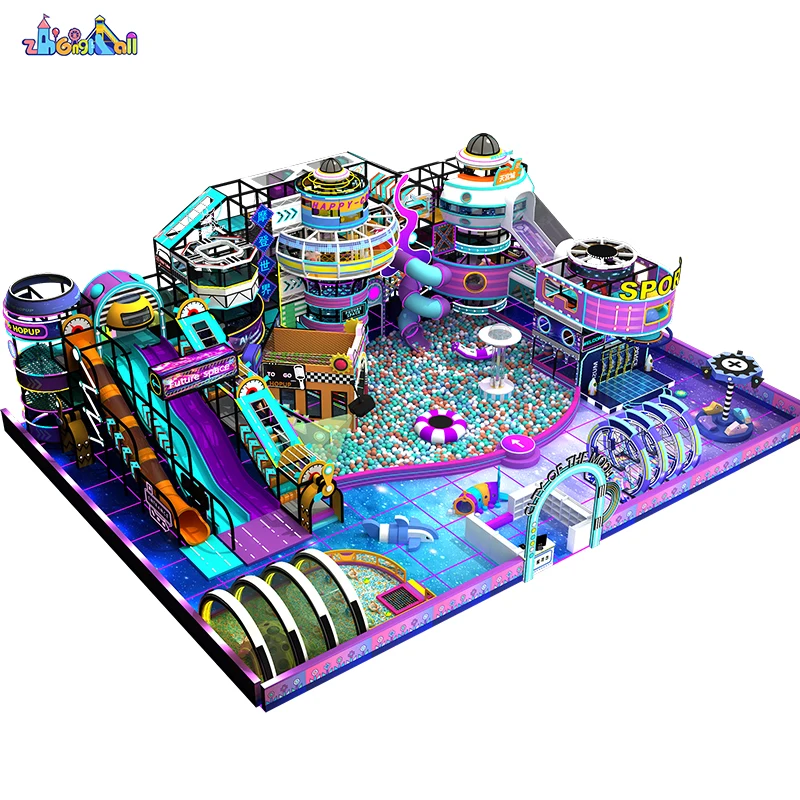 Commercial space theme kids indoor playground equipment playhouse for sale