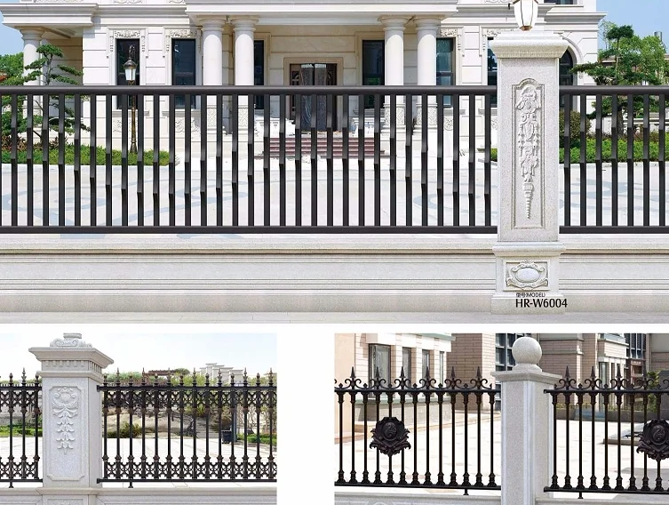 adjustable hot dipped galvanized with PVC coated painted european style palisade garden for coutryard garden yard protection