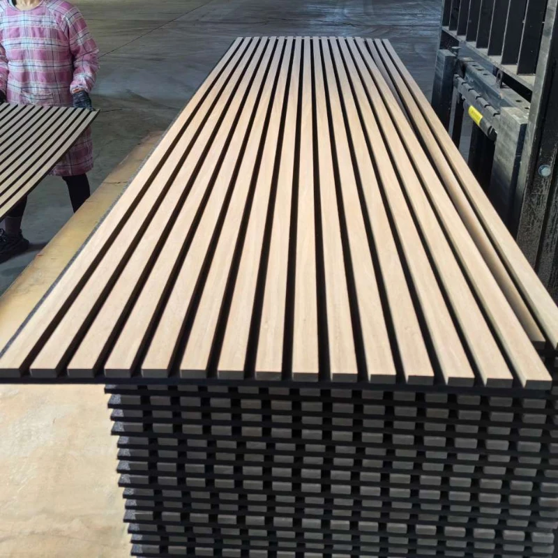 fiber panels for background interior decor sound proof room wooden slats acoustic panels akupanel