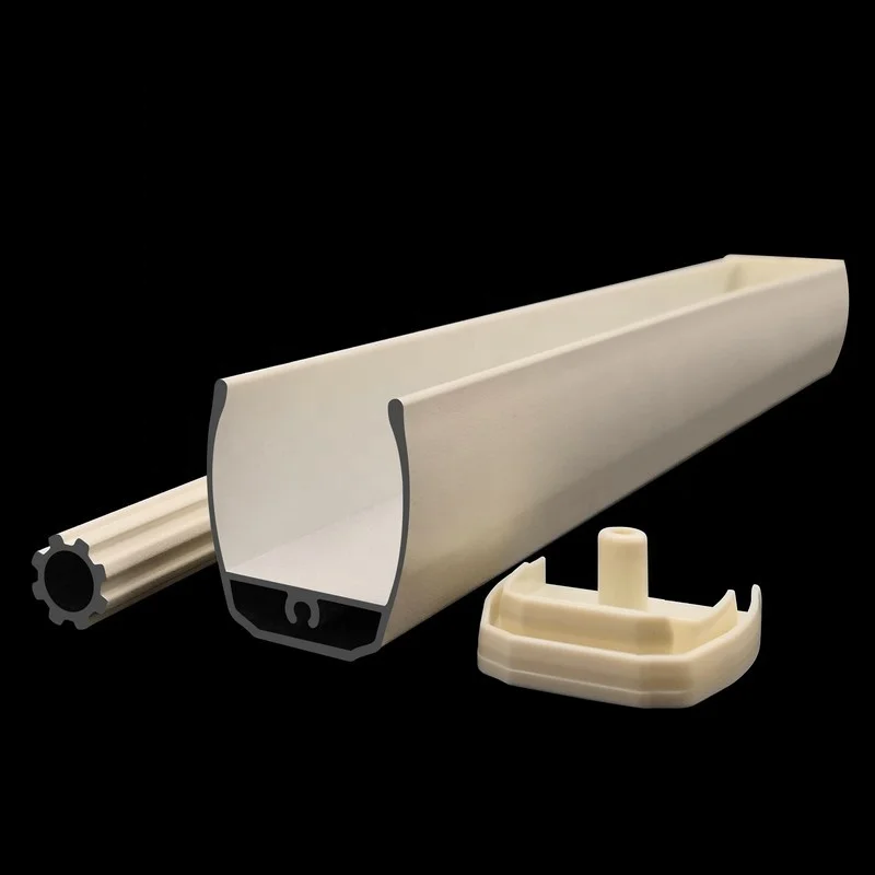 
Aluminium profile powder coated white zebra blind bottom rail and lower blind tube 