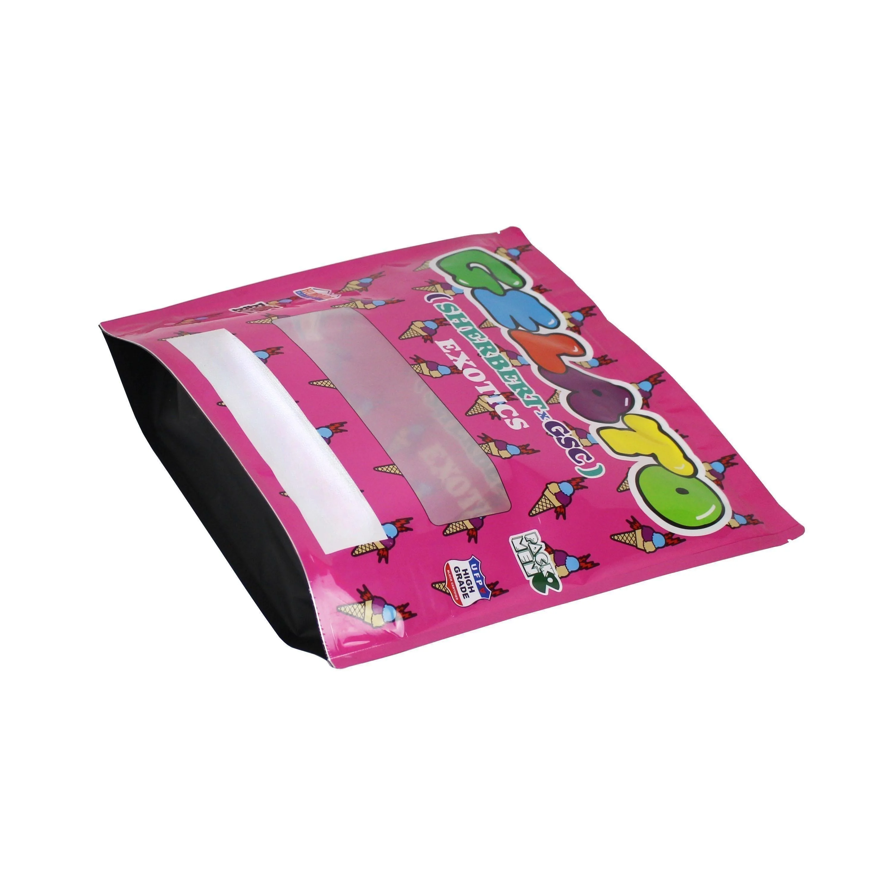 Custom Printed Child Proof Exit Lined Foil Kraft Coffee Plastic Ziplock Tobacco Bag Pouch