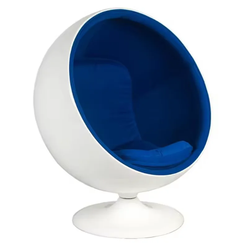 2024 most popular modern upholstered space ball chair with velvet fabric ergonomic design round ball chair for living room