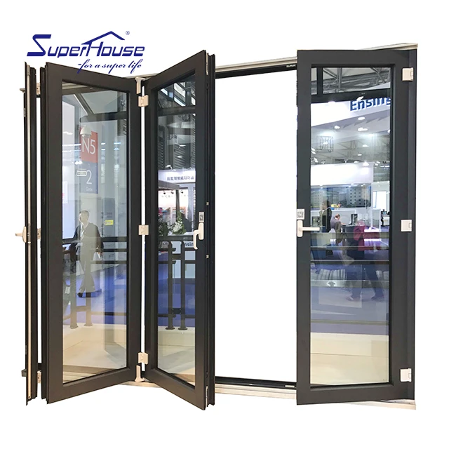 Superhouse high quality factory manufacture NOA Miami DADE NFRC NAMI Canada aluminum Bi-folding glass door