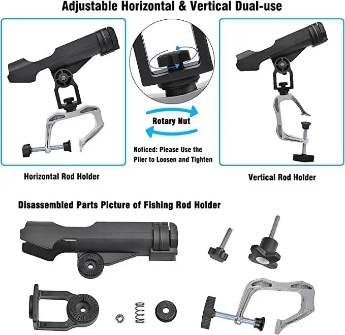 Solarmarine SMF20 Kayak Swivel Fishing Seat Angled Fishing Seat Boat aluminum alloy Fishing rod Holder