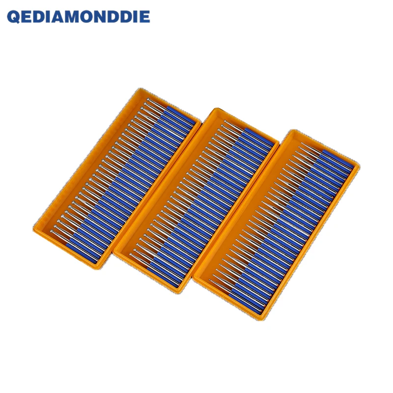 30 pcs / set Diamond Coated Grinding Head Rotary Tool 3mm Shank Diamond Gring Bits Burr Mounted Points for Engraving Carving