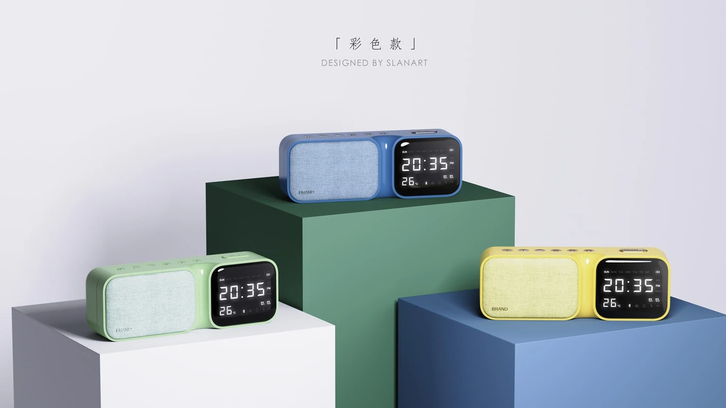 Digital Alarm Clock Radio with Wireless BT Speaker USB Charging Port AUX TF Card Play FM Radio Dual Alarm Temperature LED