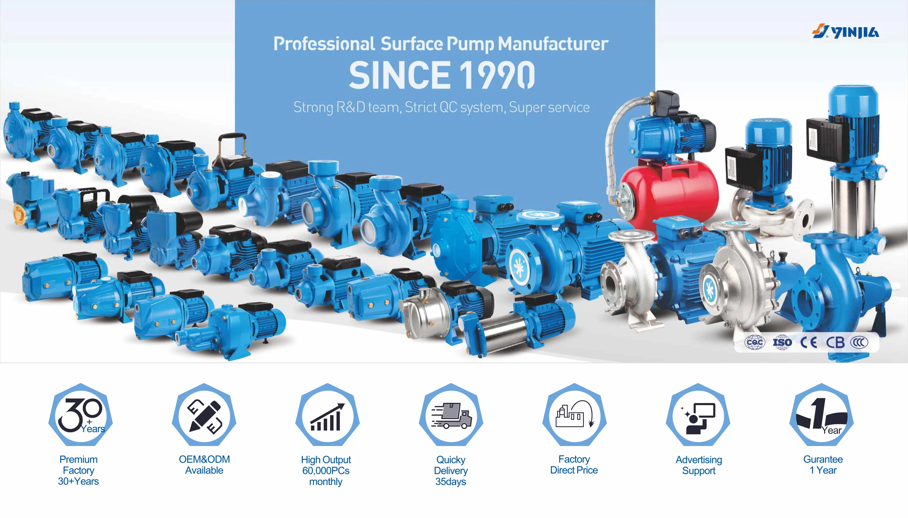 1.5hp 1.1Kw Стандартный Heavy Duty 2 дюйма на выходе внутренняя верхняя водяной насос высокого давления центробежный для дождевальная установка