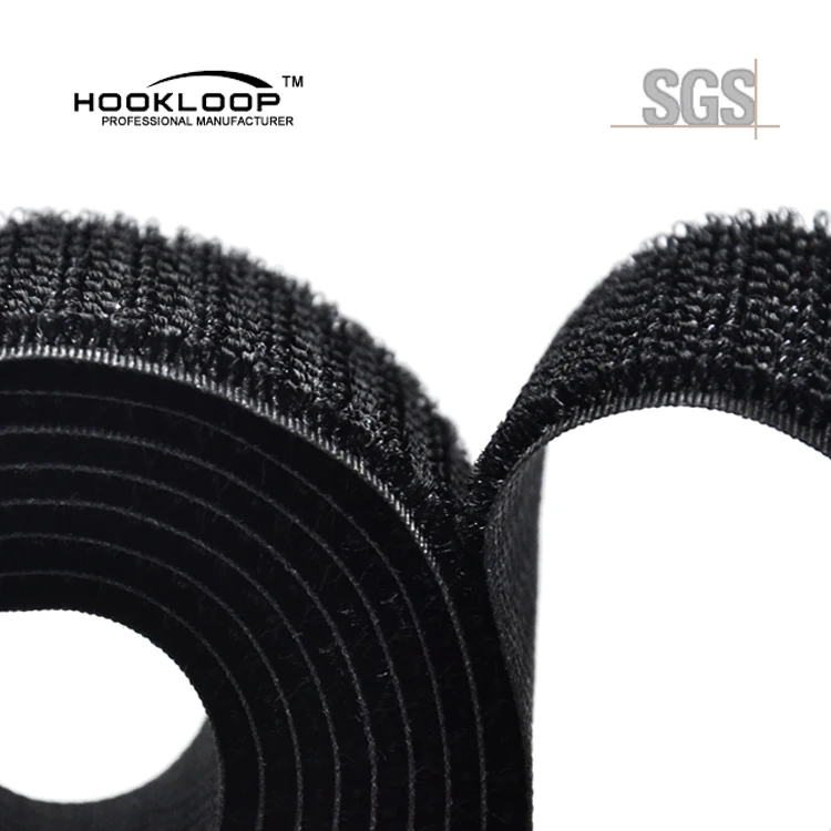 custom eco friendly self adhes hook and loop double side tape hoop loop cable winder ties small usb cable organizer management