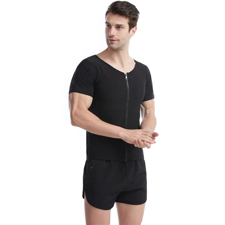 Custom Sliver Coated Full Front Zip Vest coating Waist Trainer Slimming Vest Shapewear Effect Fat Burning Tank Tops