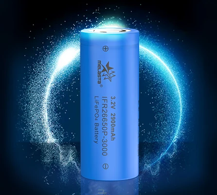 High-Capacity 26650 Lithium Iron Phosphate LiFePo4 Rechargeable Battery Cell  3.2V, 3000mAh