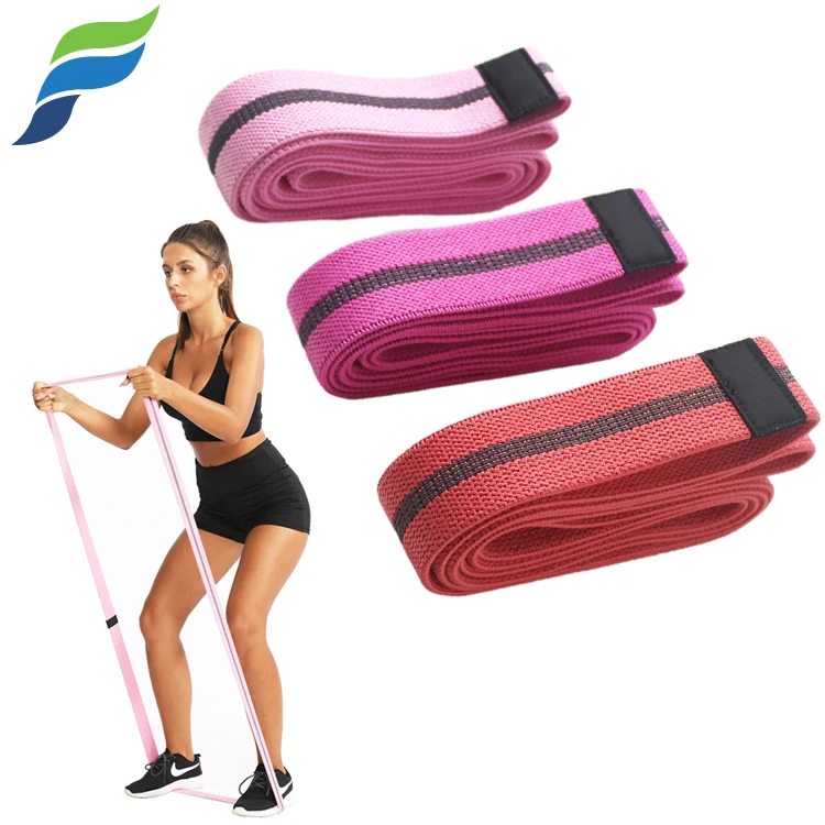 YETFUL Gym Accessories Exercise Hip Workout Yoga Booty Custom Printed Fabric Resistance Elastic Band For Sports