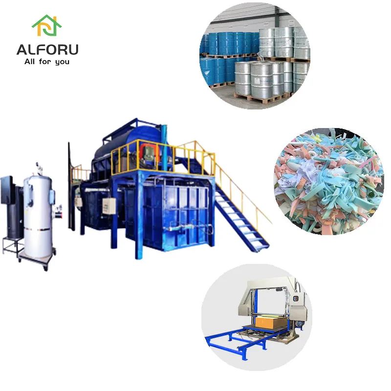 Manufacture Polyurethane Foam Recycling Machine Inslole Furniture Sponge Rebound Foam Machine Mattress Rebonded Foam Machine
