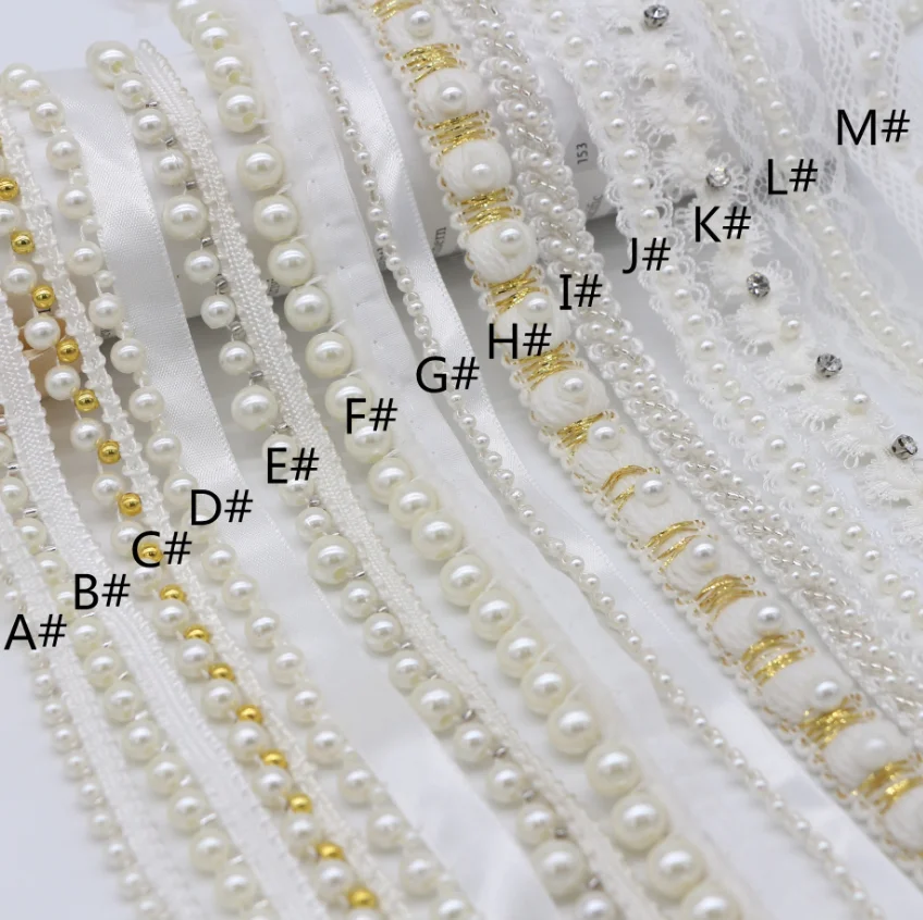 Элегантное Белое Жемчужное Кружево, индийская отделка из ткани, свадебная отделка для украшения