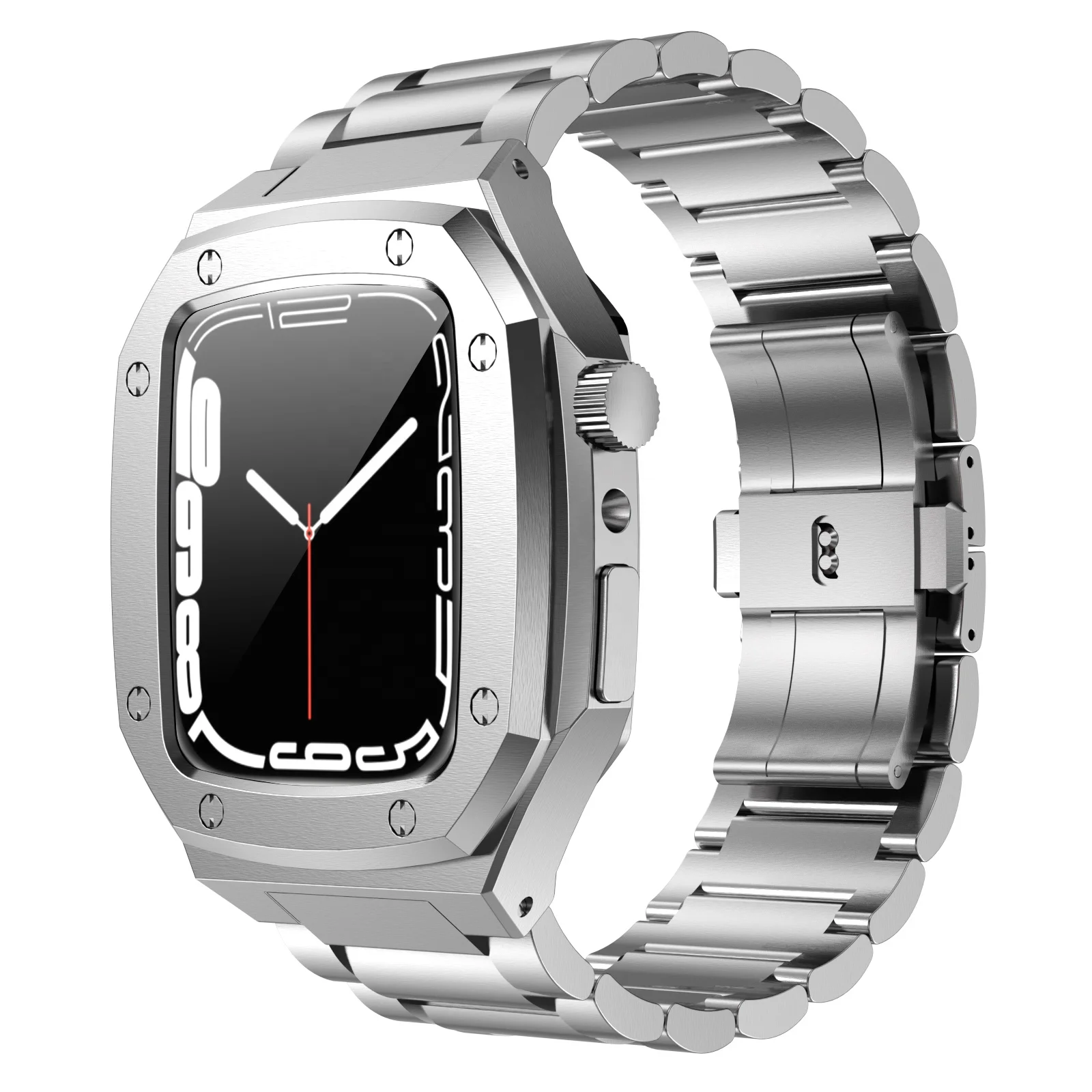 designer watch case 45mm 41mm luxury stainless steel gold concept apple watch case luxury for case apple watch 7