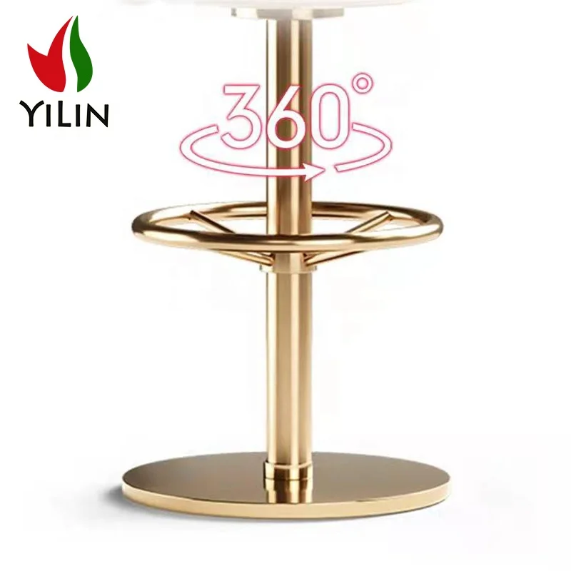 Modern Luxury Quality Metal Barstool High Swivel Kitchen Dining Chairs Factory Wholesale Tall Bar Chair Furniture