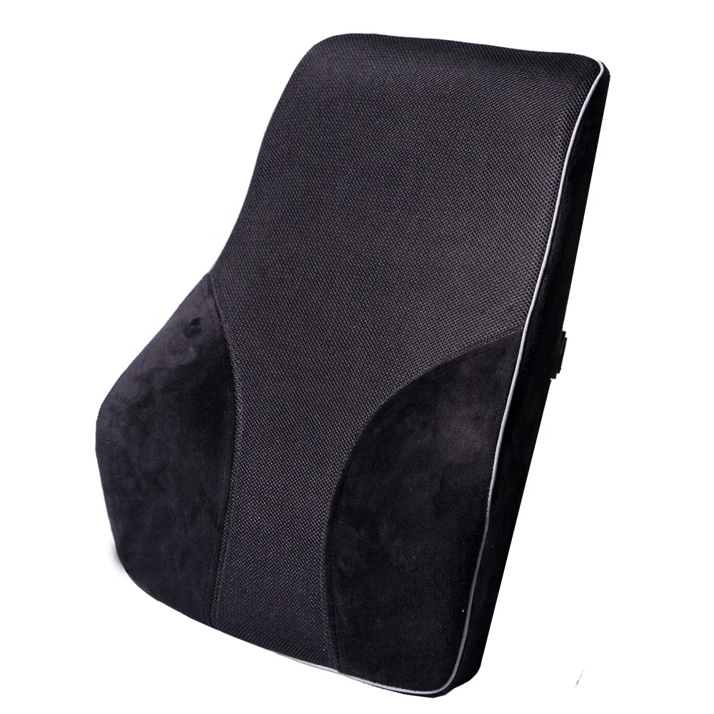 Custom Brand Embroidery Cushion Covers Breathable Memory Foam Lumbar Back Support Car Office Chair Seat Cushion