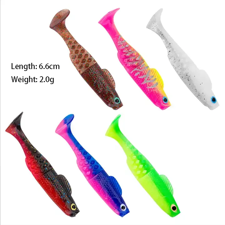Soft Plastic Fishing Lures for Bass Fishing,Swim Shad Bait Minnow Lures Drop Shot Fishing Lures Plastic Crappie Baits