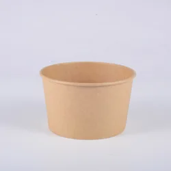 Hot sale eco-friendly oil-proof kraft paper soup bowl can be packed and taken away