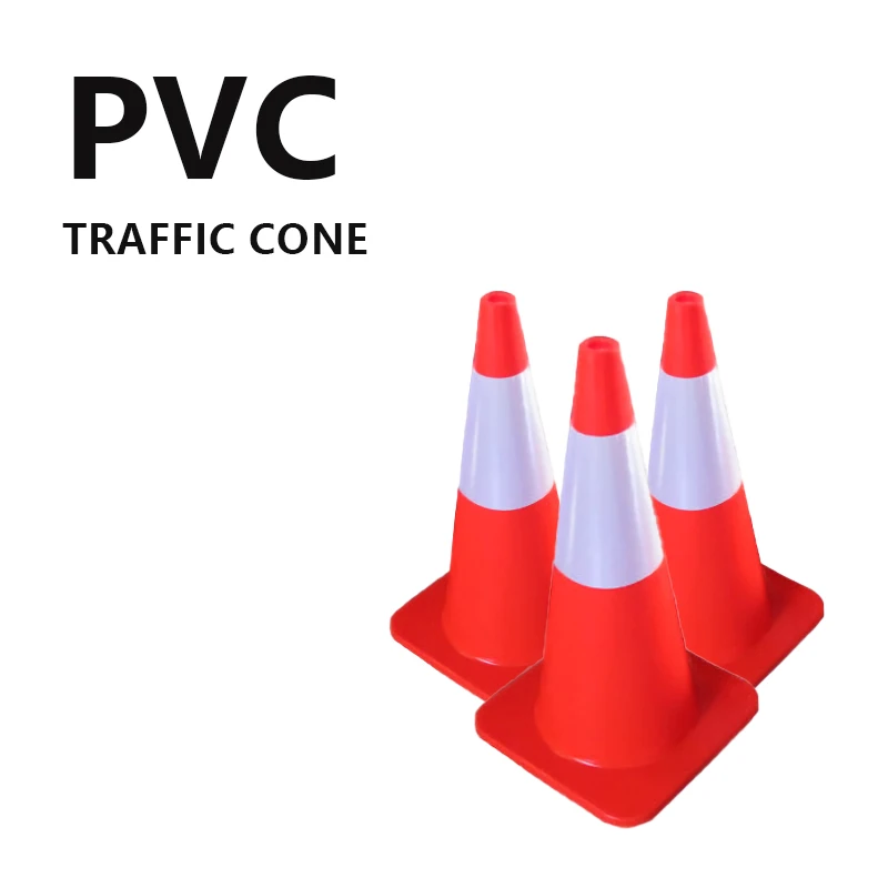 Road Construction Safety traffic Cones High reflective Flexible PVC  road cone