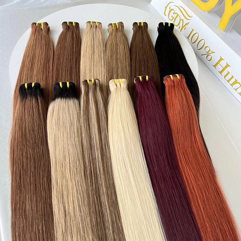 Wholesale Cheap Bundles Vietnam Virgin Hair Vendors Grade 10A 12A Colored SDD Bone Straight Human Hair Bundles