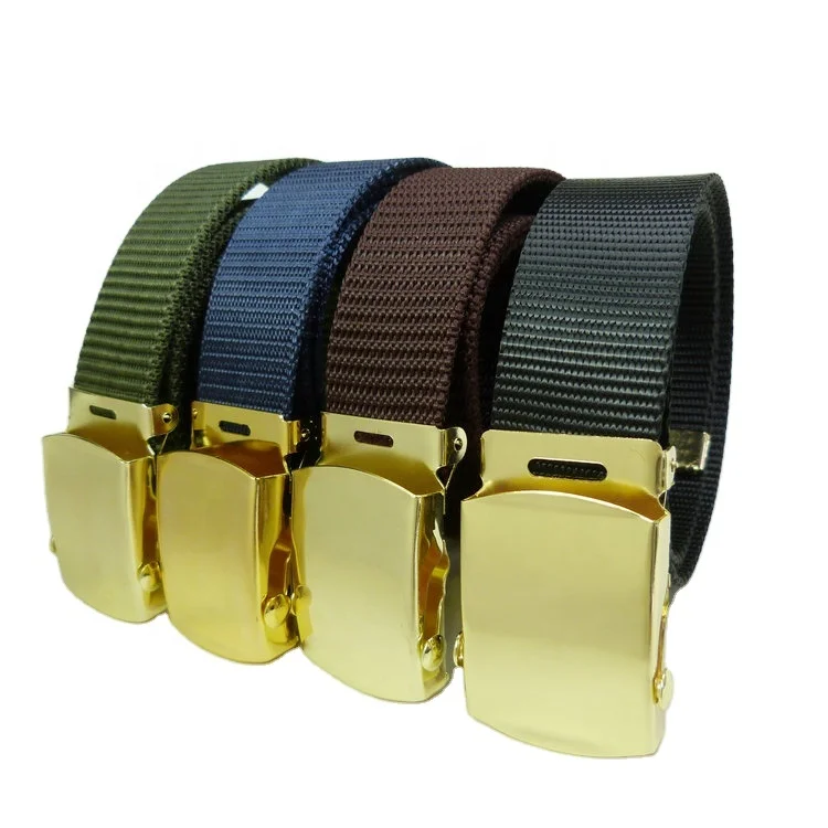 Multifunction 2021 Manufacture Custom Gold Brass Black Polypropylene Polyester Webbing Belt