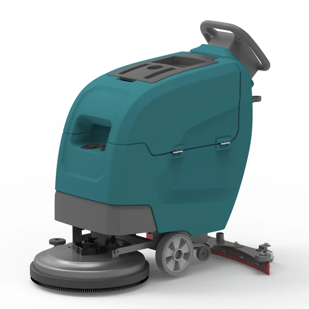 M510S 55L Water Tank Walk Behind Auto Scrubber Tile Floor Cleaning Scrubber Machine