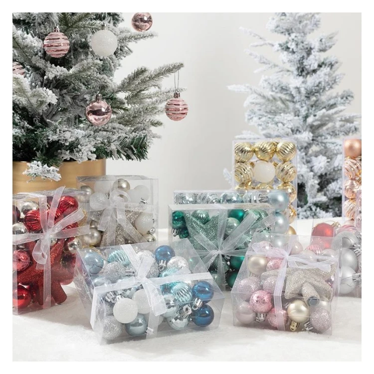 Luxury Personalized Christmas Ornament Glass Ornaments for Christmas Tree Decorations Plastic Ball Christmas Product