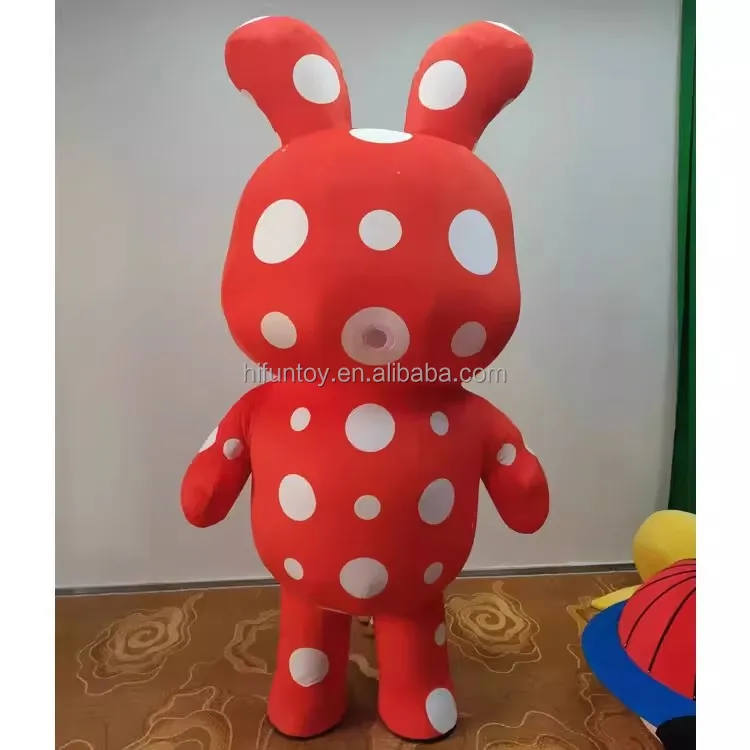 Funtoys High quality Custom Colorful inflatable rabbit mascot costume inflatable bunny cartoon costume for Carnival party