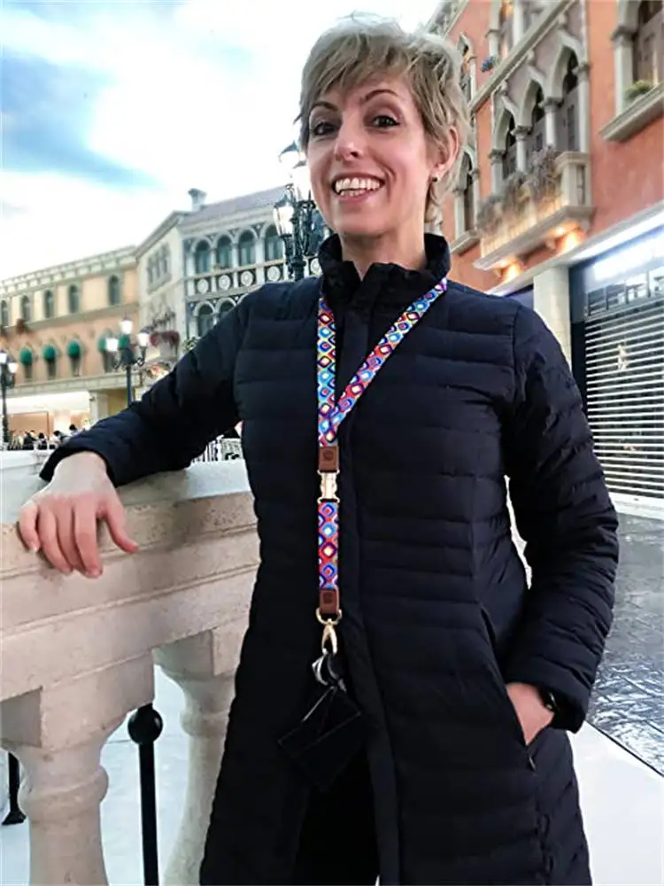 ID, Wallet and Cell Phone Detachable Lanyard for Neck and Wrist, Functional Fashionable Strap Key Chain Holder