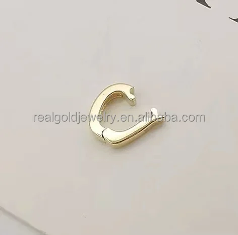 Genuine 14K Solid Gold Jewelry Clasp Pendant Charms Customized Jewelry Findings Connector Charms in Real Gold