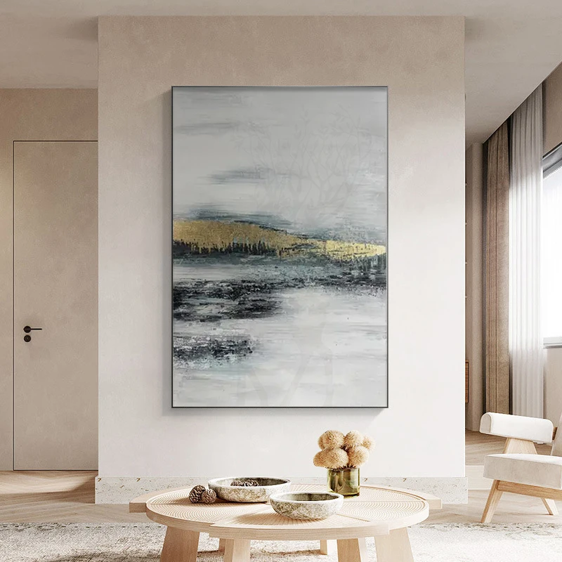 Home Decor Large 3D Hand Paintings Abstract Canvas Wall Art Gold Foil Oil Painting Hand Painted Textured Art