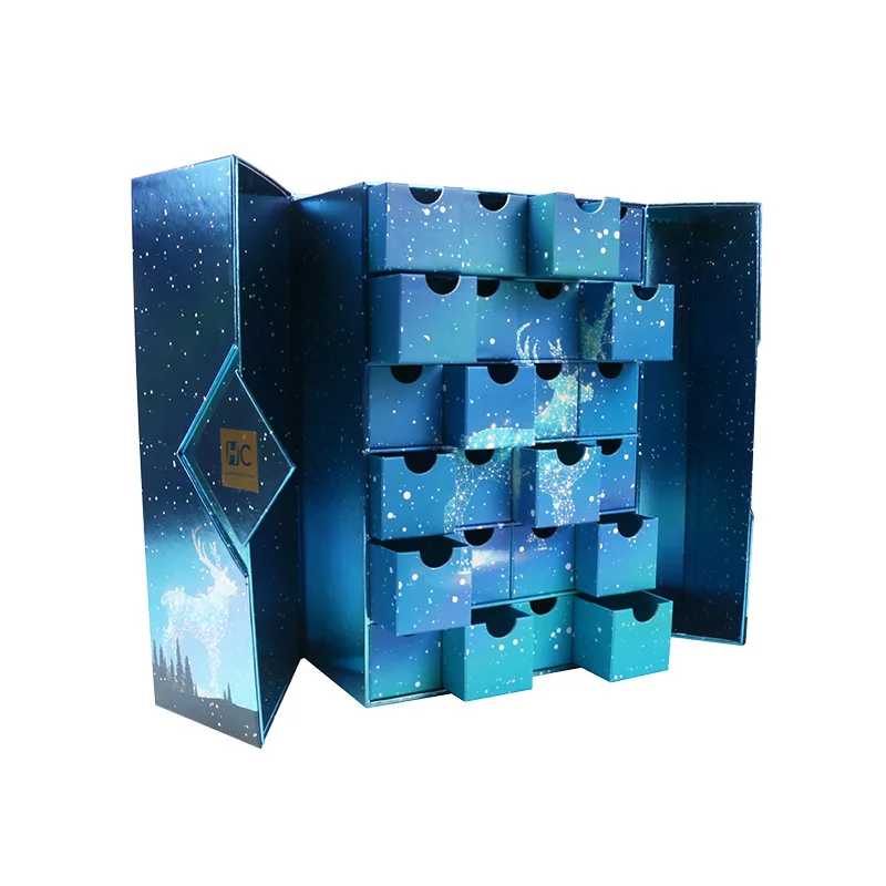 Empty Fidget Advent Calender Cardboard Packaging Box Calendrier De Lavent 24 Jours Christmas Advent Calender Box 25 Days