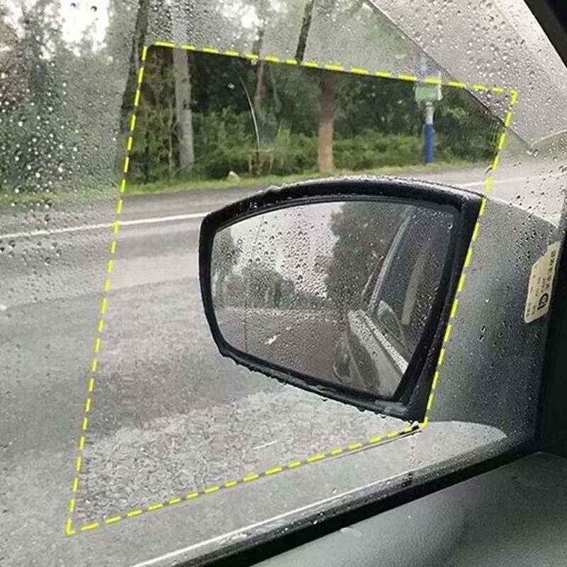 2Pcs nano-coated car anti-fog and rain-proof rearview mirror protective film
