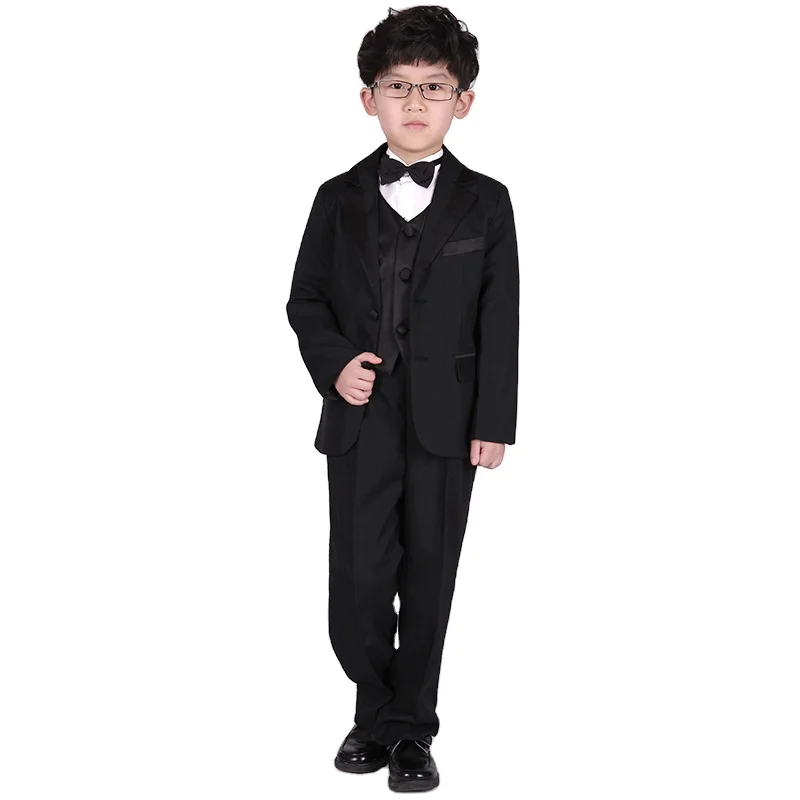 Toddler Boy Clothes Formal Tuxedo 2 - 8 Years Kids Boy Clothing Set4 Pieces Boys Dress Gentleman Party Suit Set Vest Pants