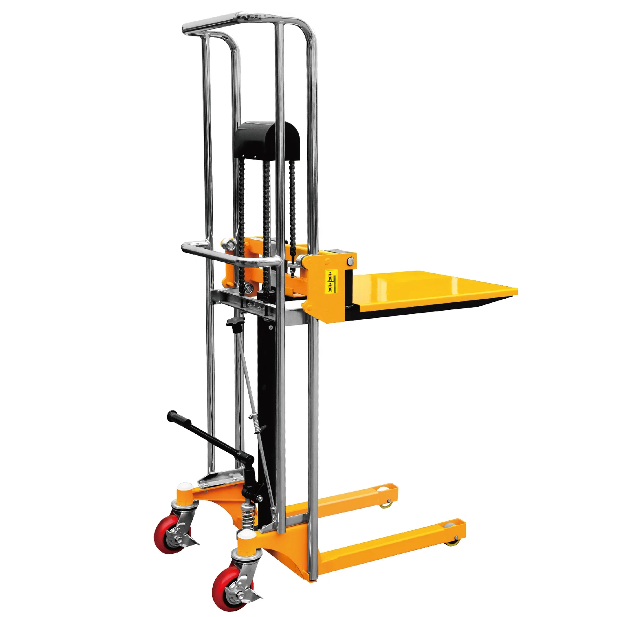 hand manual stacker hand pallet stacker manual hand winch stacker lift supplier