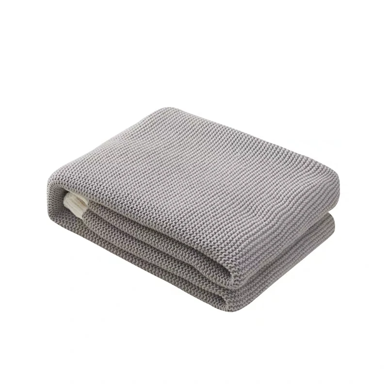 New Nordic style 100% cotton Knitted Bed Blanket Home Soft Cover Hotel Tassel Knitted Throw Blanket
