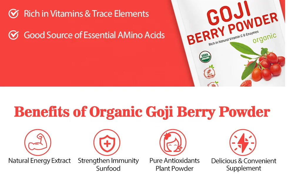 Factory Supply Antioxidant Supplement Goqi Berry Wolfberry Maca Coffee Wolfberry Powder Wolfberry